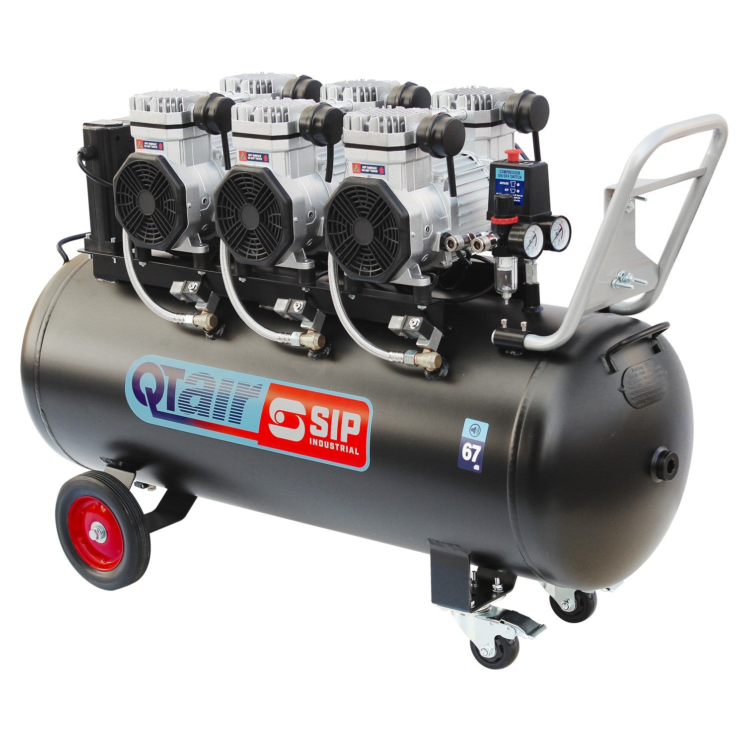 SIP QT DD 4.5hp 150ltr Ultra Low Noise Oil Free Air Compressor - 05497 - airlinkcompressors.com