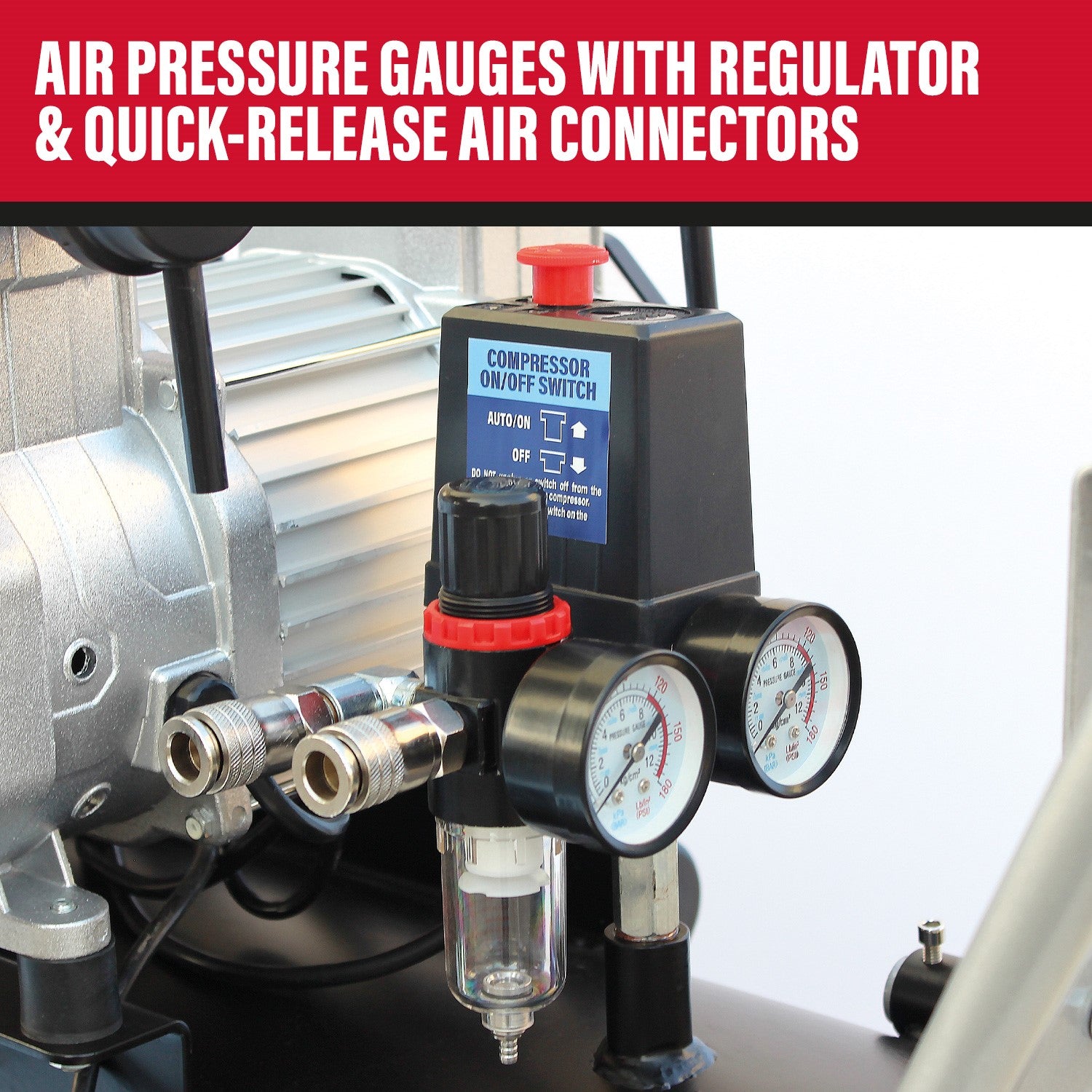 SIP QT DD 4.5hp 150ltr Ultra Low Noise Oil Free Air Compressor - 05497 - airlinkcompressors.com
