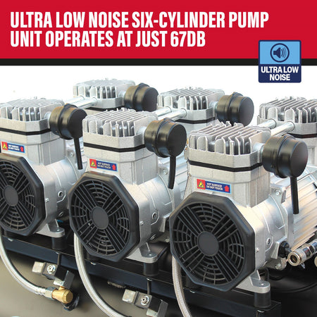 SIP QT DD 4.5hp 150ltr Ultra Low Noise Oil Free Air Compressor - 05497 - airlinkcompressors.com