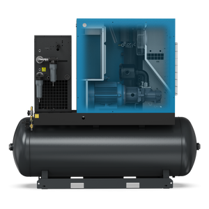 ABAC Genesis IE 7.5kW 29 to 43 cfm Variable Speed Screw Compressor, Tank & Dryer 4152019804