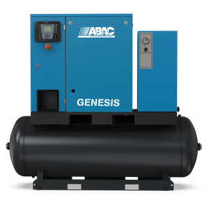 ABAC Genesis IE 11kW 42 to 65 cfm Variable Speed Screw Compressor, Tank & Dryer 4152019808