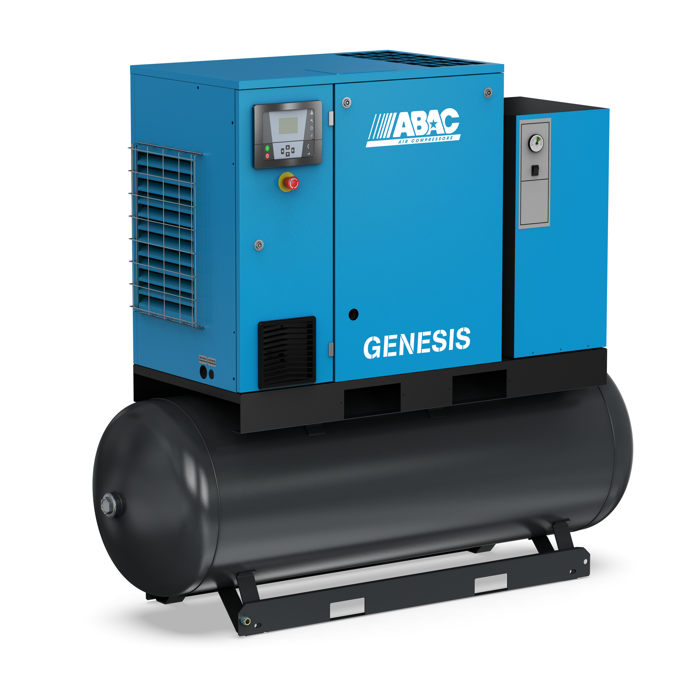 ABAC Genesis IE 11kW 42 to 65 cfm Variable Speed Screw Compressor, Tank & Dryer 4152019808