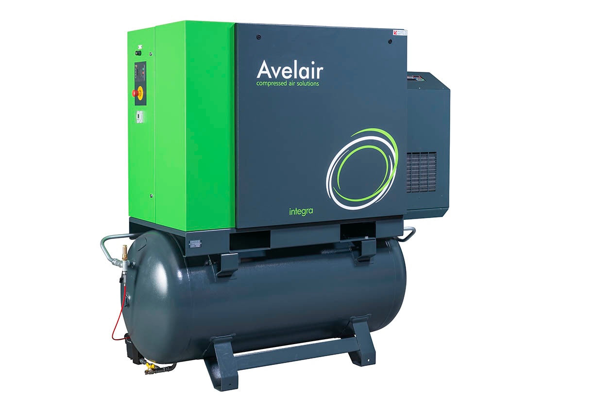 Avelair evo-integra 22 660L Receiver Mounted Compressor & Dryer 22kw 73 CFM - 15 Bar - airlinkcompressors.com