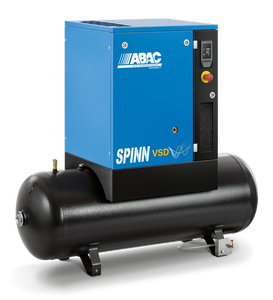 ABAC Spinn 7.5 I Variable Speed (VSD) 7.5kW Screw Compressor & 200L Tank