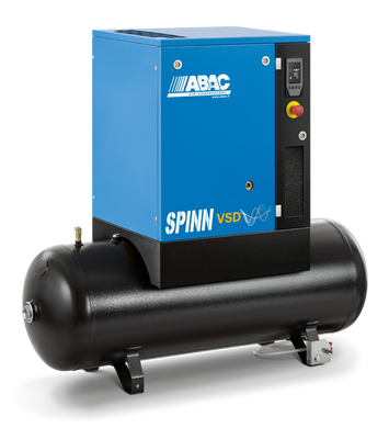 ABAC Spinn 4 I Variable Speed (VSD) 4kW Screw Compressor & 200L Tank - 4152060815