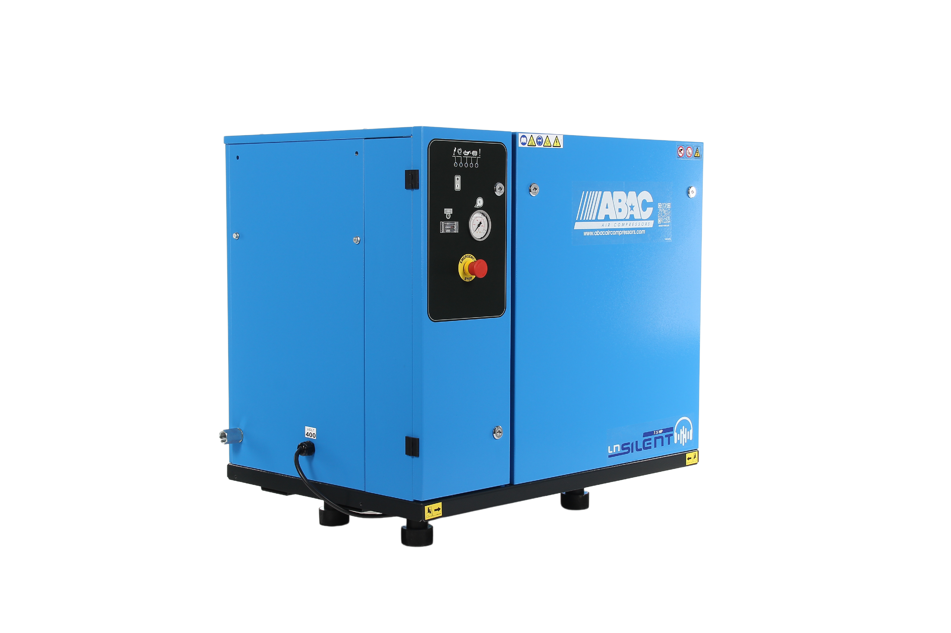 ABAC LN2 B7000 0 T10 DOL Base Mounted Silenced Air Compressor 400 Volt 38 CFM - 4116026020 - airlinkcompressors.com