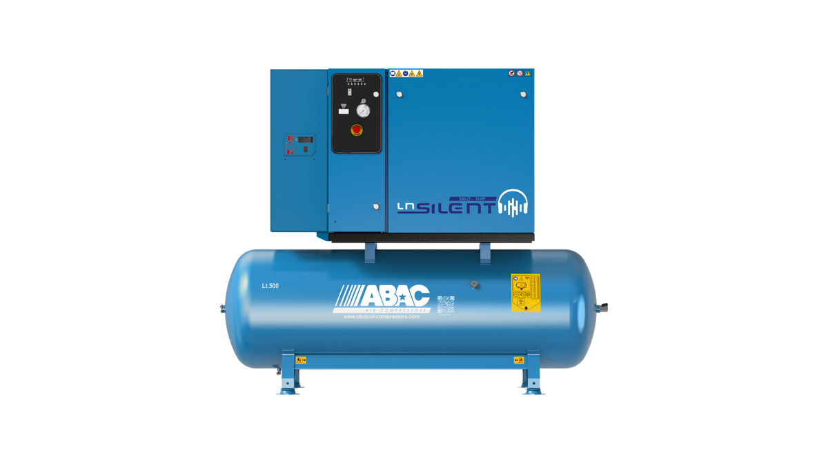 ABAC LN2 B7000 500L T10 YD DRY Silenced Air Compressor & Dryer 400 Volt 38 CFM - 4116026026 - airlinkcompressors.com