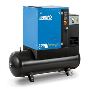 ABAC Spinn 2.2 EI Variable Speed (VSD) 2.2kW Screw Compressor, 200L Tank & Dryer- 4152060805