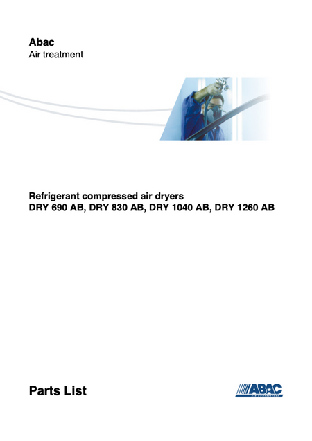 ABAC Dry 690, 830, 1040 & 1260 Parts Manual From 2022 - airlinkcompressors.com