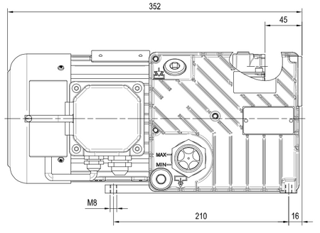 DVP LC25 Oil Lubricated Rotary Vane Vacuum Pump - 0.75 Kw - airlinkcompressors.com