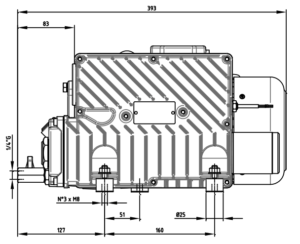 DVP LC25WR Oil Lubricated Rotary Vane Vacuum Pump - 0.75 Kw - airlinkcompressors.com