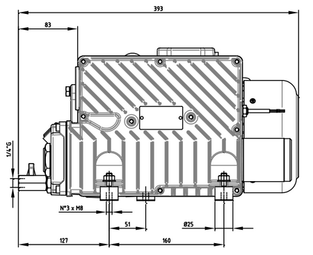 DVP LC25WR Oil Lubricated Rotary Vane Vacuum Pump - 0.75 Kw - airlinkcompressors.com