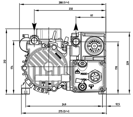 DVP LC25WR Oil Lubricated Rotary Vane Vacuum Pump - 0.75 Kw - airlinkcompressors.com