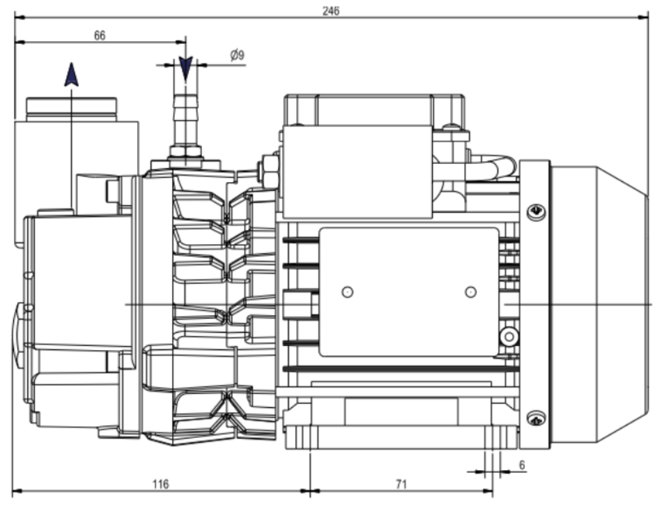 DVP LC4 Oil Lubricated Rotary Vane Vacuum Pump - 1.5kW - airlinkcompressors.com