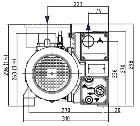 DVP LC40 Oil Lubricated Rotary Vane Vacuum Pump - 1.1 Kw - airlinkcompressors.com