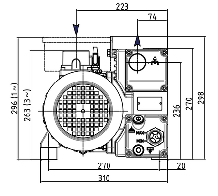 DVP LC60 Oil Lubricated Rotary Vane Vacuum Pump - 1.5 Kw - airlinkcompressors.com