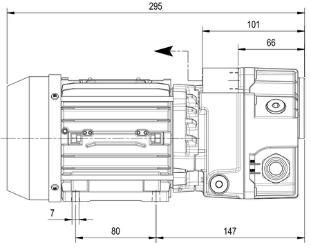 DVP LC8 Oil Lubricated Rotary Vane Vacuum Pump - 0.25 Kw - airlinkcompressors.com