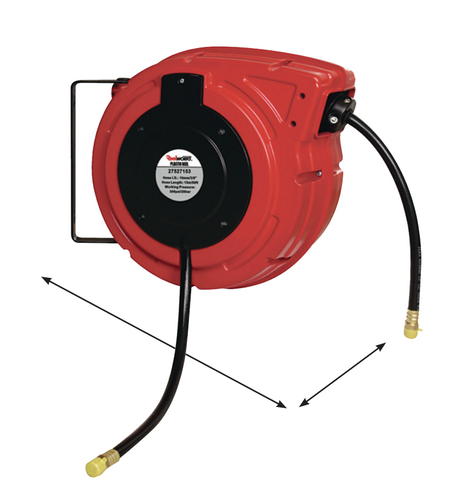 Redashe Reelworks 3/8" 15M 20Bar Compressed Air Spring Rewind Hose Reel - C2752 - airlinkcompressors.com