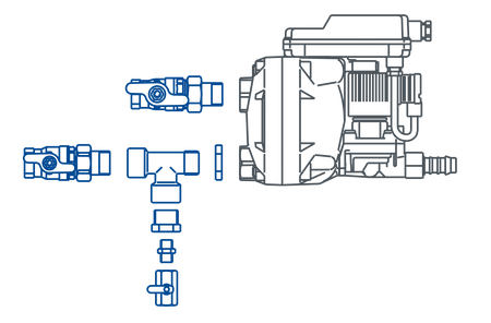BEKO Technologies Connection kit (manual drain, valve for venting pipe and inlet for threaded connection) for BEKOMAT 13, 13 CO, 33U, 33U CO 2000041 - airlinkcompressors.com
