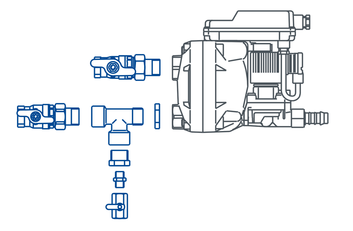 BEKO Technologies Connection kit (manual drain, valve for venting pipe and inlet for threaded connection) for BEKOMAT 14, 14 CO 2000043 - airlinkcompressors.com