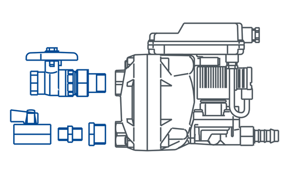 BEKO Technologies Connection kit (manual drain, valve inlet with threaded connection) for BEKOMAT 13, 13 CO, 33U, 33U CO 2000040 - airlinkcompressors.com