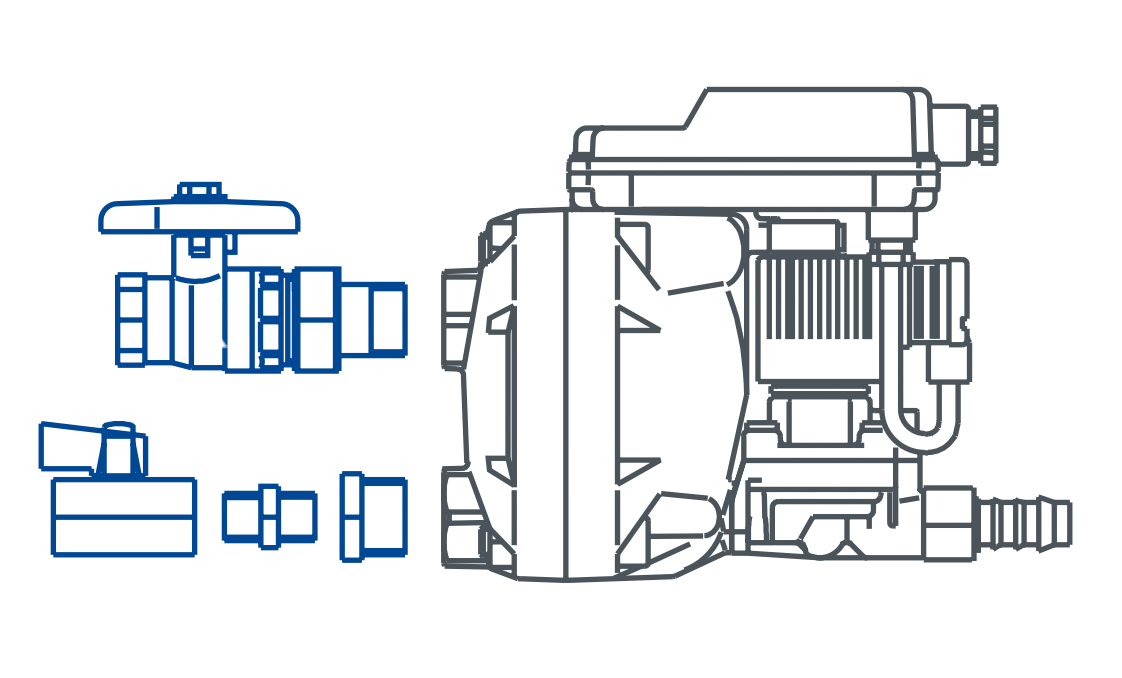 BEKO Technologies Connection kit (manual drain, valve inlet with threaded connection) for BEKOMAT 13, 13 CO, 33U, 33U CO 2000040 - airlinkcompressors.com