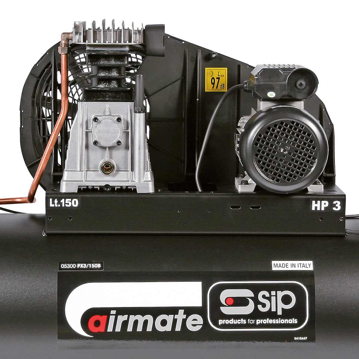 SIP PX3/150-SRB 150ltr Belt Drive Compressor - 05300 - airlinkcompressors.com
