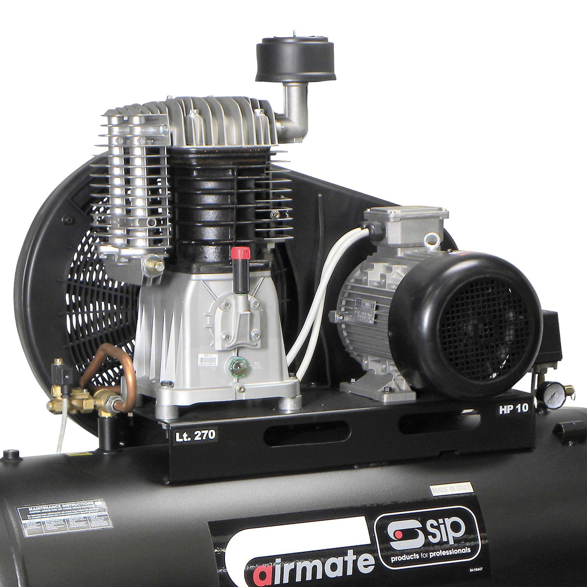 SIP TN10/270 270ltr Belt Drive Compressor - 06587 - airlinkcompressors.com