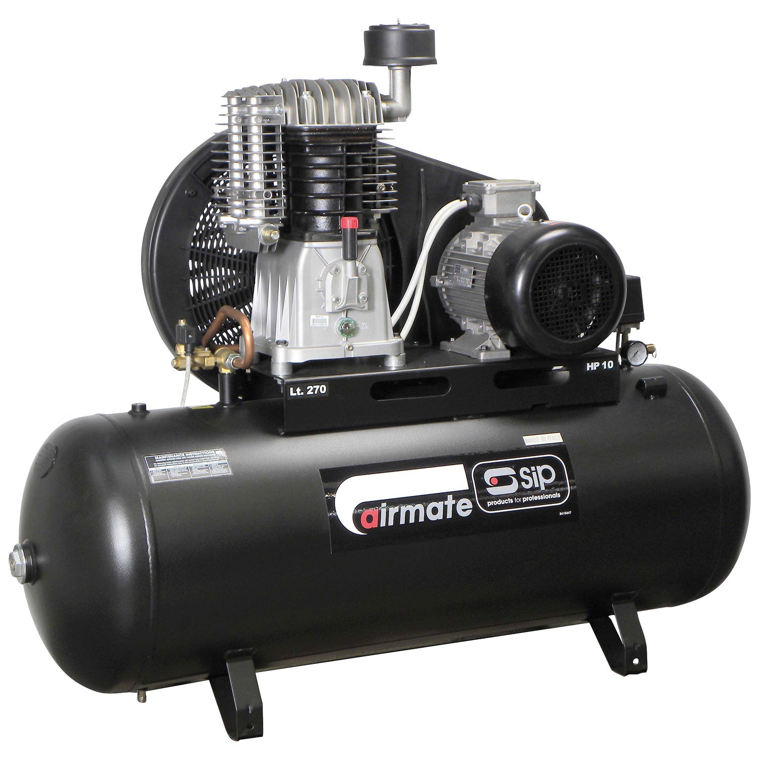 SIP TN10/270 270ltr Belt Drive Compressor - 06587 - airlinkcompressors.com