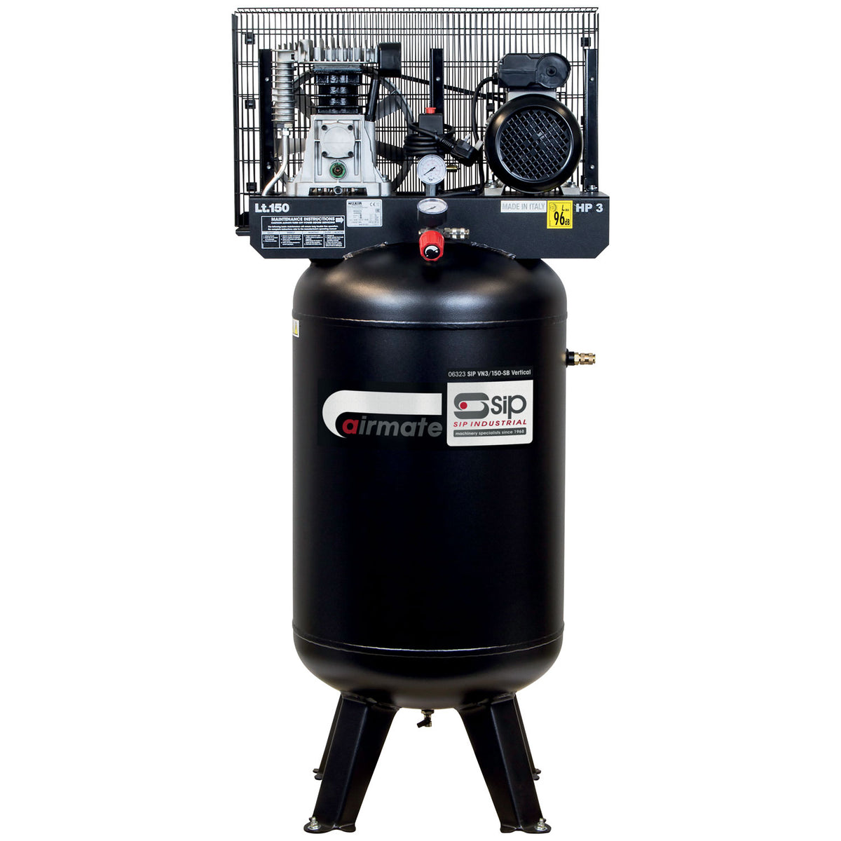 SIP VN3/150-SB Vertical Belt Drive Compressor - 06323 - airlinkcompressors.com