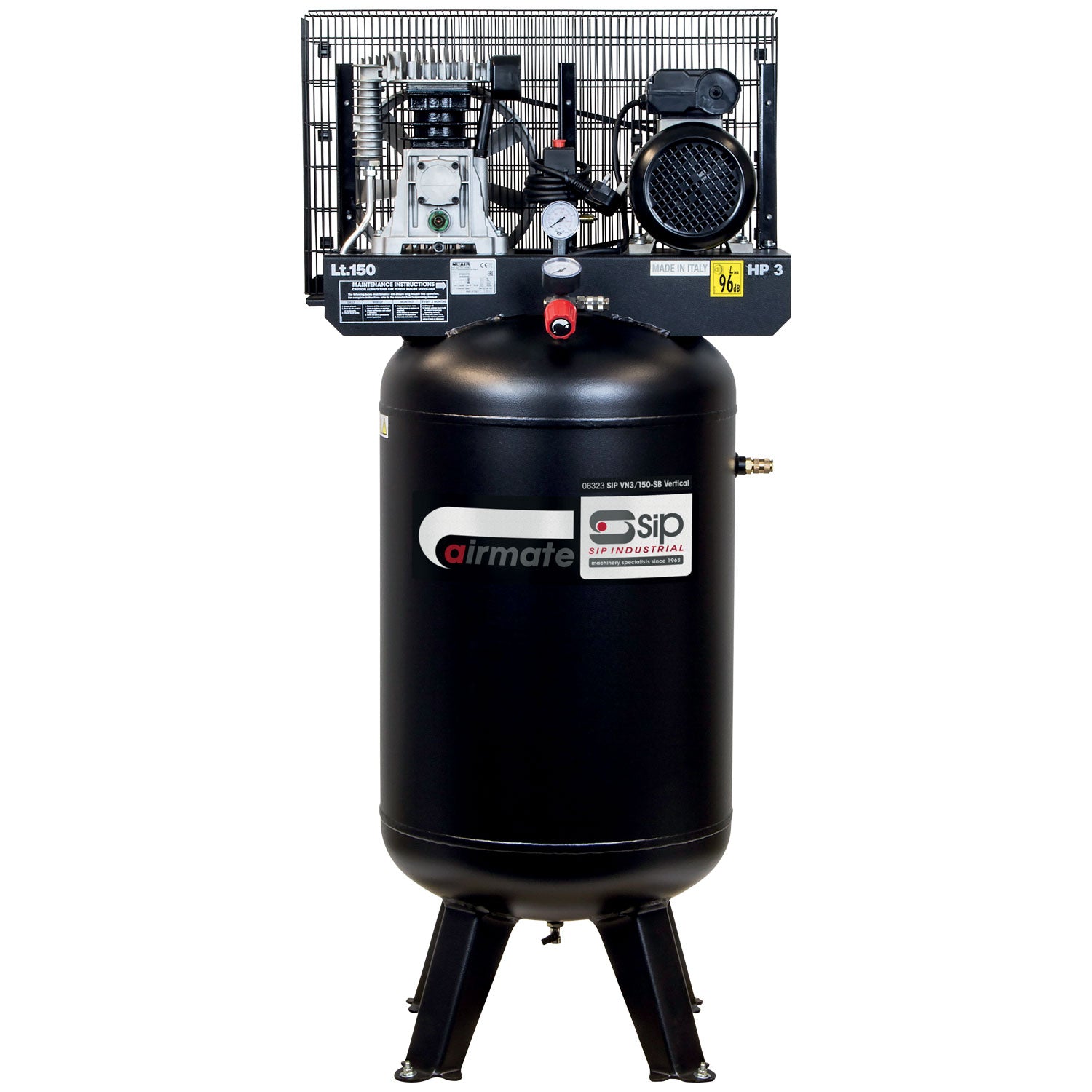 SIP VN3/150-SB Vertical Belt Drive Compressor - 06323 - airlinkcompressors.com