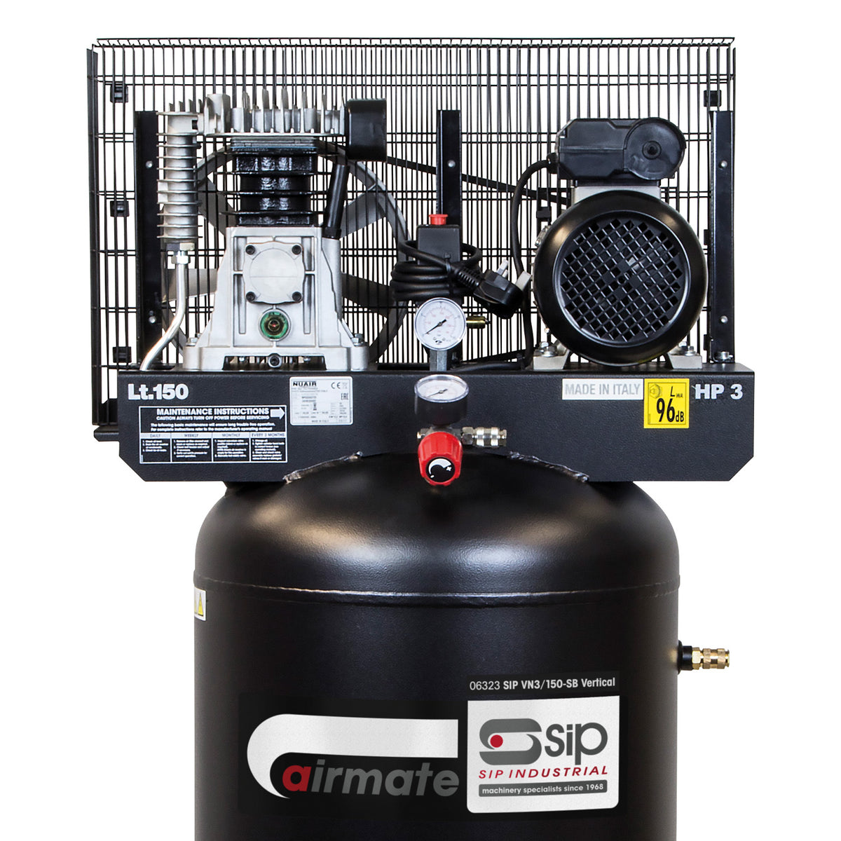 SIP VN3/150-SB Vertical Belt Drive Compressor - 06323 - airlinkcompressors.com
