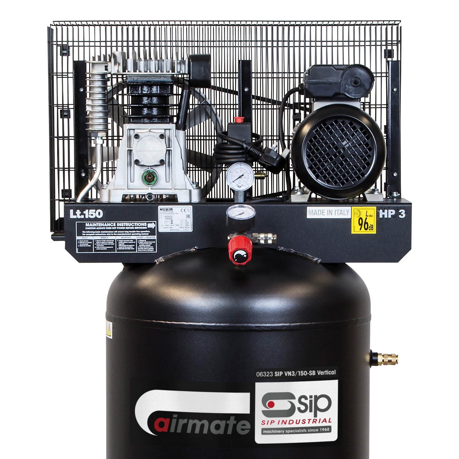 SIP VN3/150-SB Vertical Belt Drive Compressor - 06323 - airlinkcompressors.com