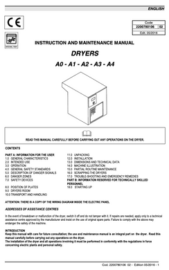 Abac Dry Compressed Air Dryer User & Service Manual
