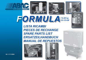 ABAC FORMULA 5.5-15kW FULL SPARE PARTS LIST (2004)