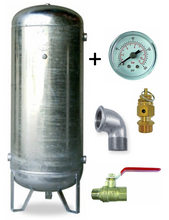 Load image into Gallery viewer, Galvanized Vertical Compressed Air Receiver Tank 720L &amp; Fittings - 4101000914