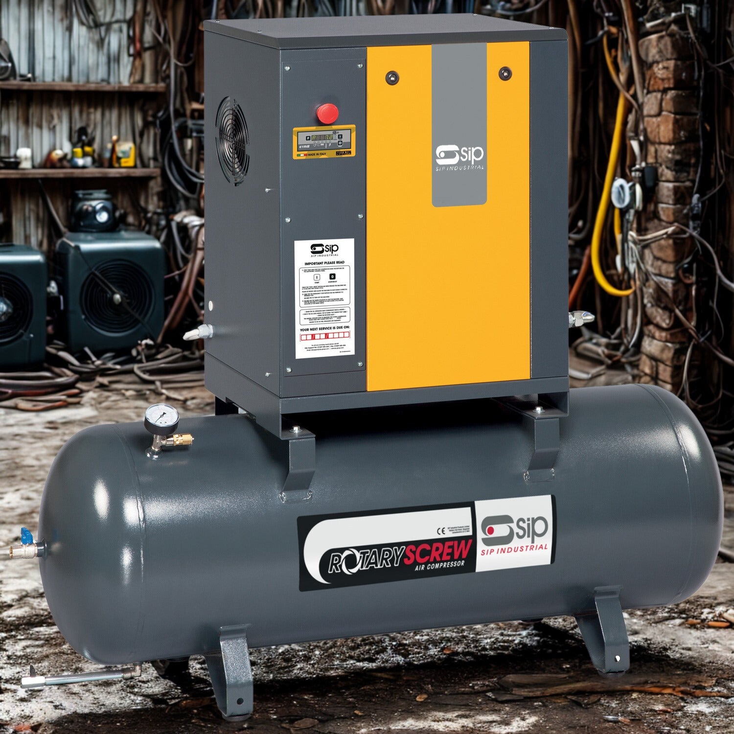 SIP RS5.5-08-270BD 270ltr Rotary Screw Compressor, 8 Bar - 05376A - Compressed Air Online - airlinkcompressors.com