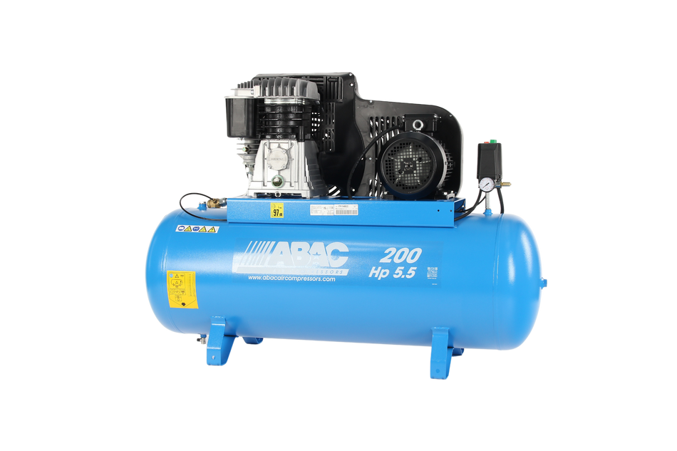 ABAC PRO B5900B 200 FT5.5 - 3 Phase 4kw 200L 23CFM 10Bar Air Compressor - 4116019759