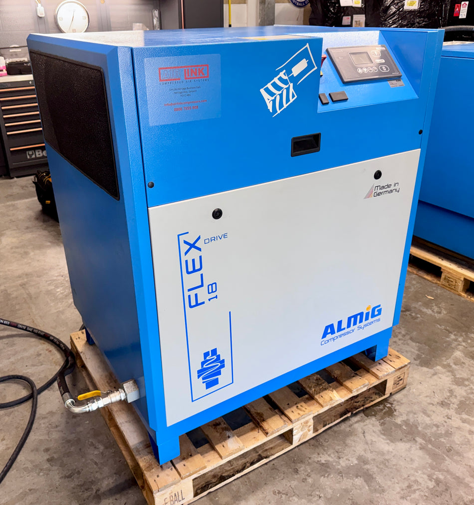 Refurbished ALMiG FLEX 18 Variable Speed Rotary Screw Compressor - 18.5kW 10Bar 125CFM