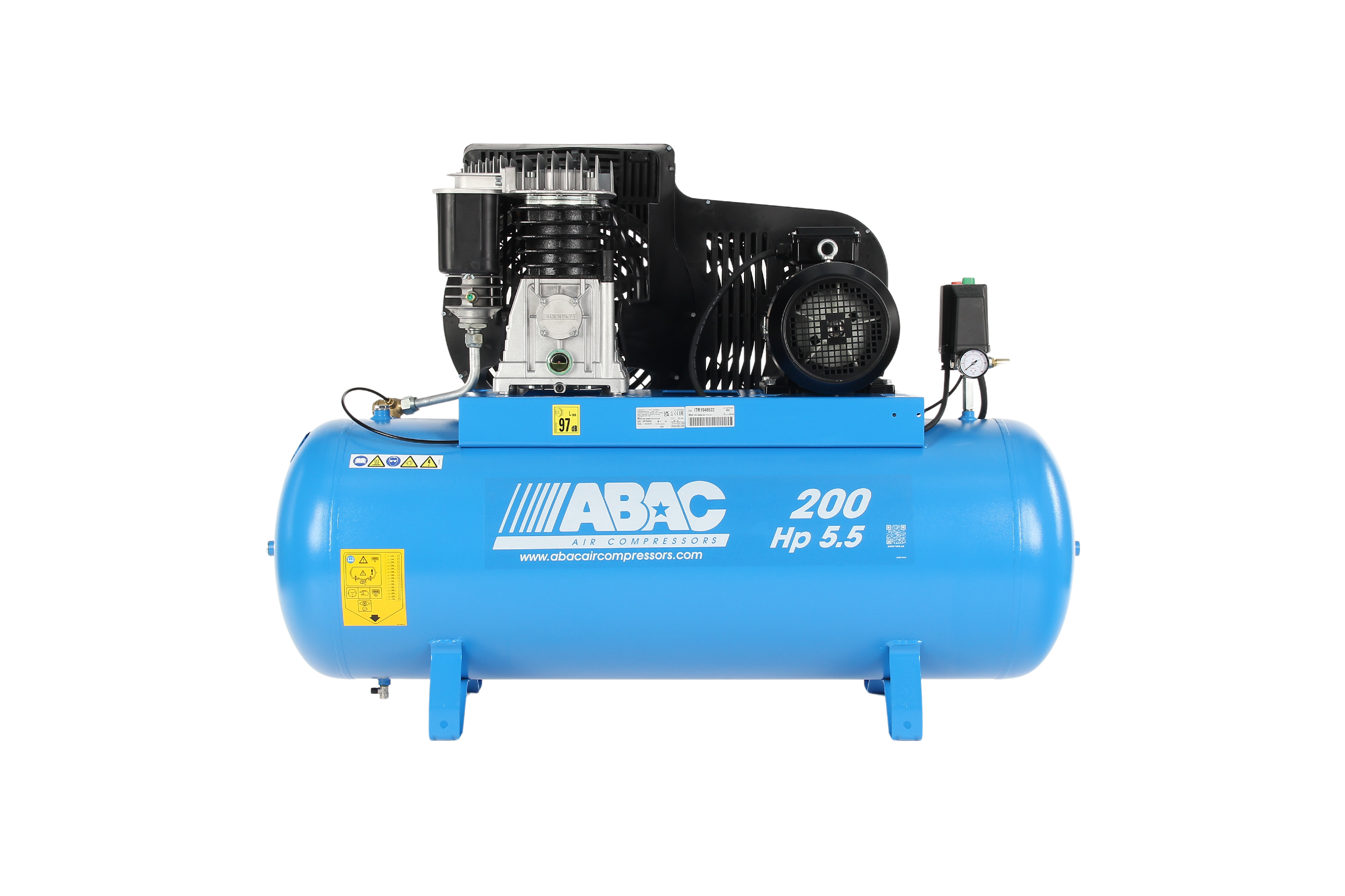 ABAC PRO B5900B 200 FT5.5 - 3 Phase 4kw 200L 23CFM 10Bar Air Compressor - 4116019759