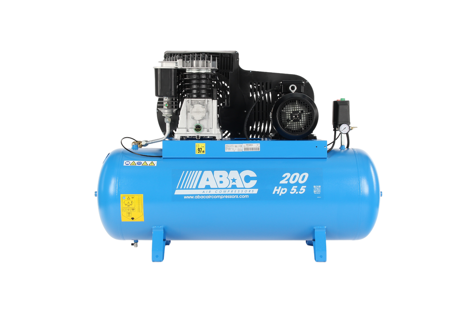 ABAC PRO B5900B 200 FT5.5 - 3 Phase 4kw 200L 23CFM 10Bar Air Compressor - 4116019759