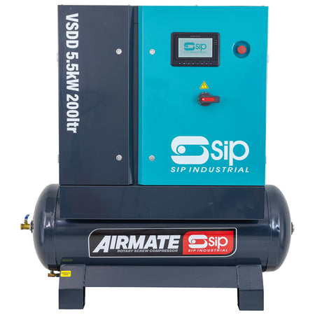 SIP VSDD 400V 5.5kW 8bar 200L Variable Speed Screw Compressor - 08258 - airlinkcompressors.com
