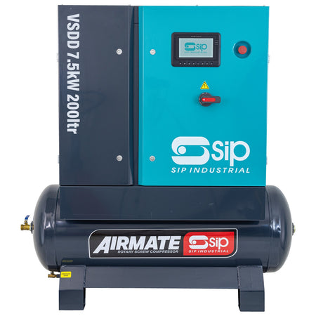 SIP VSDD 400V 7.5kW 8bar 200L Variable Speed Screw Compressor - 08259 - airlinkcompressors.com