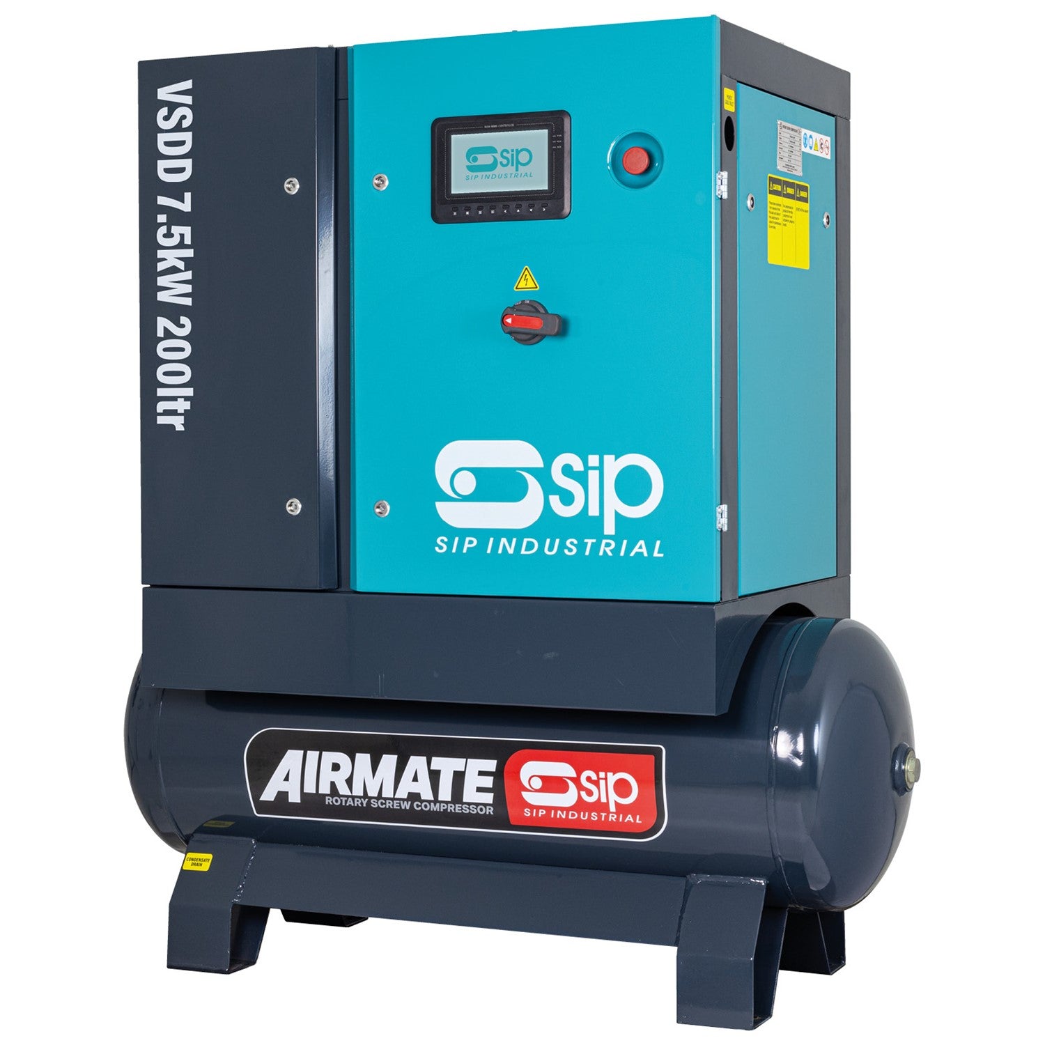SIP VSDD 400V 7.5kW 8bar 200L Variable Speed Screw Compressor - 08259 - airlinkcompressors.com