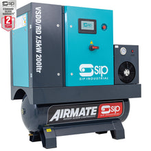 Load image into Gallery viewer, SIP VSDD/RD 400V 7.5kW 8bar 200L Variable Speed Screw Compressor &amp; Dryer - 08264