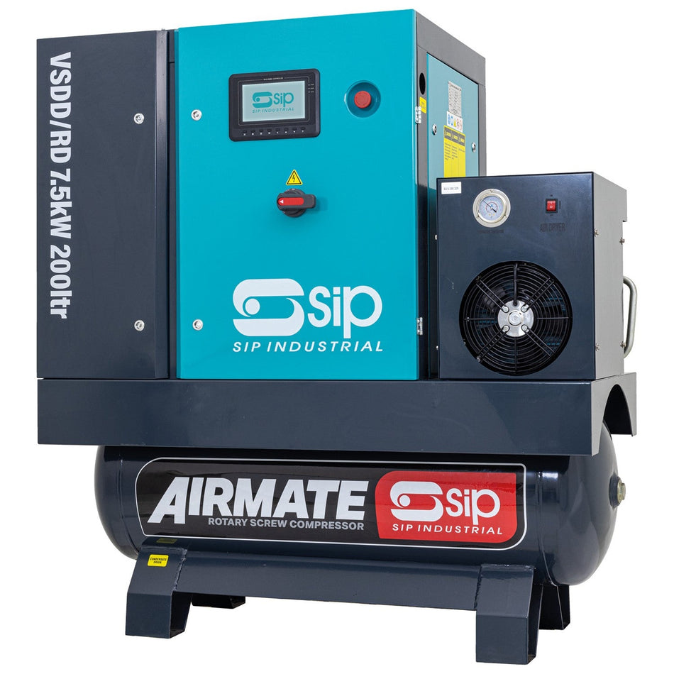 SIP VSDD/RDF 400V 7.5kW 10bar 200L Variable Speed Screw Compressor & Dryer - 08280 - airlinkcompressors.com