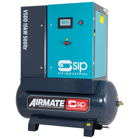 SIP VSDD 400V 15kW 10bar 500L Variable Speed Screw Compressor - 08268 - airlinkcompressors.com