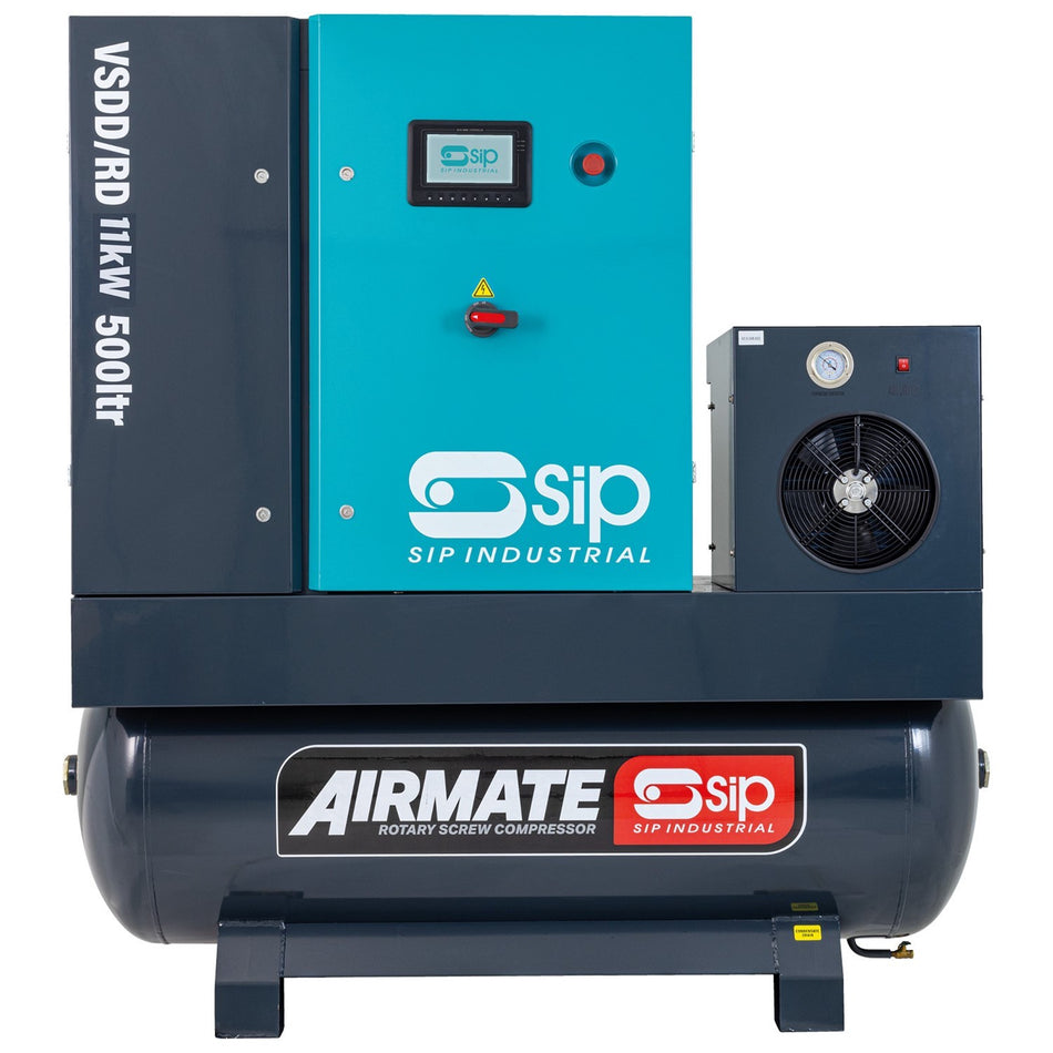 SIP VSDD/RDF 400V 11kW 10bar 500L Variable Speed Screw Compressor & Dryer - 08276 - airlinkcompressors.com