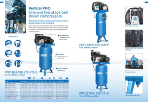 ABAC PRO A39B 150 VT3 Vertical Air Compressor 400Volt - 4116024162