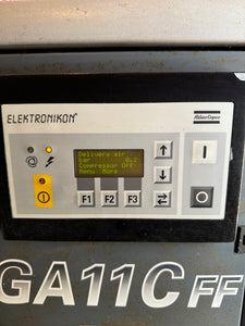 Used Atlas Copco GA11C FF 11kW 7.5 Bar Screw Compressor & Internal Dryer